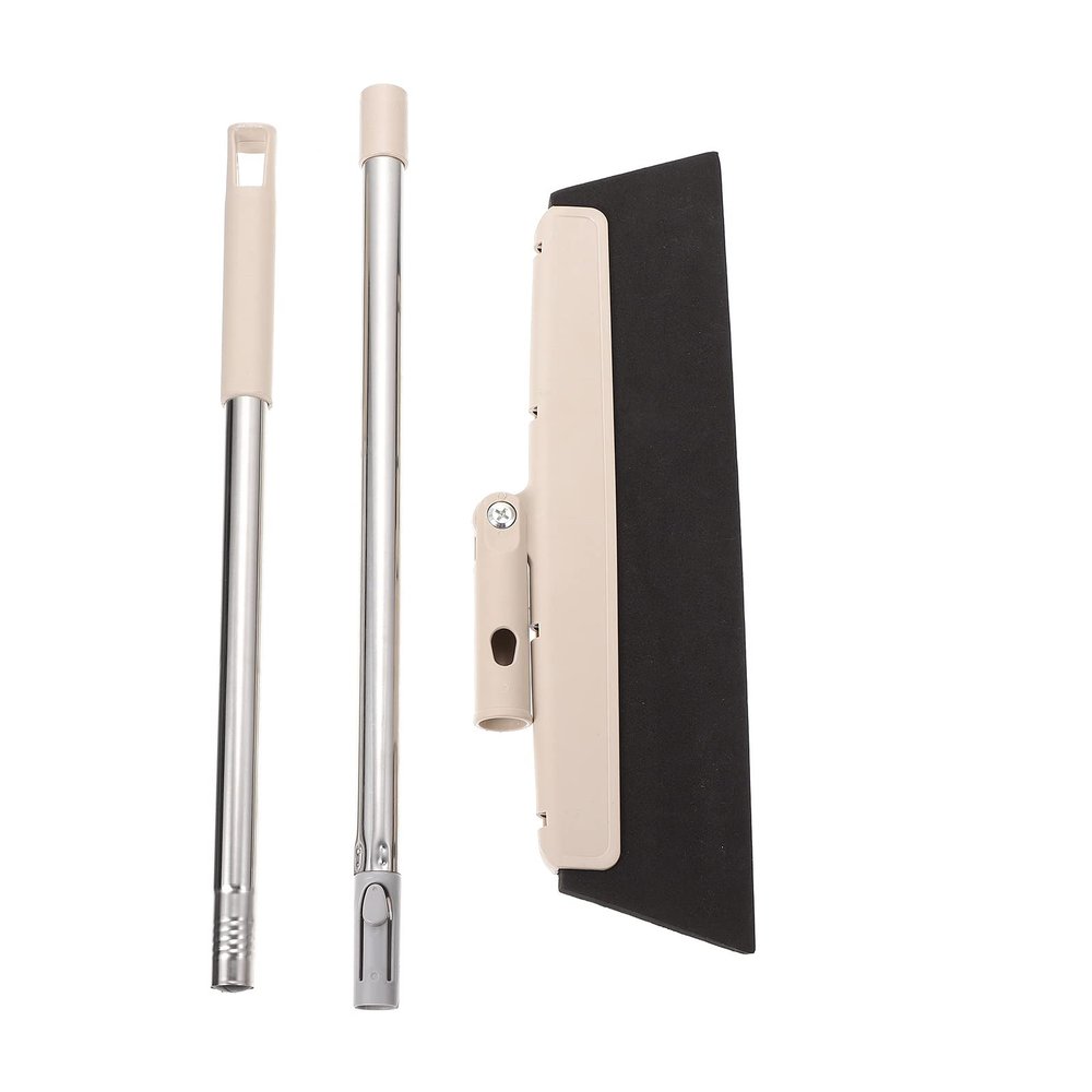 Zerodeko Portable Household Floor Wiper for Cleaning Khaki Ergonomic Design for Bathroom Kitchen and Balcony Use and Space-Saving Cleaning Tool