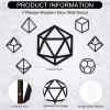 Amyhill 7 Pcs Dice Wall Art Wooden Dice Wall Decor Tavern Wooden Outline Decoration Geometric Home Decor for Bedroom Living Room Teenager Boy Game Room(Black) view 2
