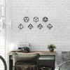 Amyhill 7 Pcs Dice Wall Art Wooden Dice Wall Decor Tavern Wooden Outline Decoration Geometric Home Decor for Bedroom Living Room Teenager Boy Game Room(Black) view 4