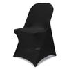 Babenest Spandex Folding Chair Covers - 50 PCS Halloween Upgraded Universal Stretch Washable Fitted Chair Slipcovers Protector for Wedding, Holidays, Banquet, Party, Celebration (Black) view 1