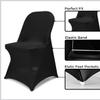 Babenest Spandex Folding Chair Covers - 50 PCS Halloween Upgraded Universal Stretch Washable Fitted Chair Slipcovers Protector for Wedding, Holidays, Banquet, Party, Celebration (Black) view 4