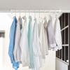 Yamazaki 5619 Indoor Clothes Drying Hanger Bar, White, Approx. W 26.6 x D 2.2 x H 2.8 - 2.8 inches (67.5 x 5.5 x 5 - 7 cm), Includes Screws, Tower, Hanging on the Cabin and Screws, Laundry Drying view 3