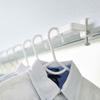 Yamazaki 5619 Indoor Clothes Drying Hanger Bar, White, Approx. W 26.6 x D 2.2 x H 2.8 - 2.8 inches (67.5 x 5.5 x 5 - 7 cm), Includes Screws, Tower, Hanging on the Cabin and Screws, Laundry Drying view 4