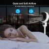Simple Deluxe Circulating Stand Fan for Home Bedroom with Remote,Standing Fans Ocillation 70,Pedestal Fan 3 Speeds,3 Modes,15Hour Timing,LED Display,for Indoor,Bedroom and Home Office,7 Inch,White view 3