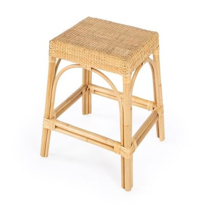 Butler Specialty Company Robias Rectangular Rattan 24.5" Counter Stool - Natural