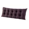 Bedside Cushion Back Support Pillow Cotton Bedside Cushions Double Bedside Back Reading Pillow Cushion Removable Headboard Bolster Backrest Lumbar Pillows (Color : Purple, Size : 120X60cm) view 1