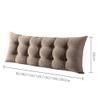 Bedside Cushion Back Support Pillow Cotton Bedside Cushions Double Bedside Back Reading Pillow Cushion Removable Headboard Bolster Backrest Lumbar Pillows (Color : Purple, Size : 120X60cm) view 2