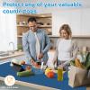 AECHY Silicone Mats for Kitchen Counter 47"x23.6"x0.08, Largest Heat Resistant Mat Shipped Rolled Up Kitchen Island Silicone Countertop Protector Mat Nonslip Extra Large Counter Mat, Blue view 4