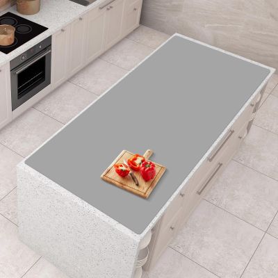 AECHY Silicone Mats for Kitchen Counter 47"x23.6"x0.08, Largest Heat Resistant Mat Shipped Rolled Up Kitchen Island Silicone Countertop Protector Mat Nonslip Extra Large Counter Mat, Dark Gray