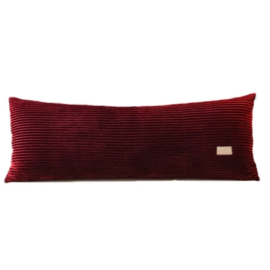 Bedside Cushion Cotton Bed Cushions Sofa Back Cushion Double Long Pillow Pillow Bedside Big backrest headboard Cushion Wall Pillow Headboard Bedside Cushion (Color : Wine red, Size : 180X60cm)