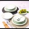 12 Pieces Traditional Gold Rim Round Shape Porcelain Dinnerware Set for 4 view 2