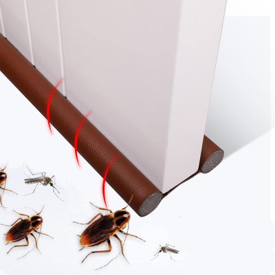 Under Door Draft Stopper | Windproof Gap Blocker | Twin Under Door Sweeps for Interior Doors | Bottom Seal Weather Stripping | Sound Blocker | Adjustable Foam | Removable and Washable