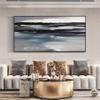 Large Beige Abstract Landscape Painting,Bright Brown Painting Original Abstract Coastal Landscape Beach Landscape Wall Art Sky Art Painting 120X60inch (300X150cm)Unframed view 2