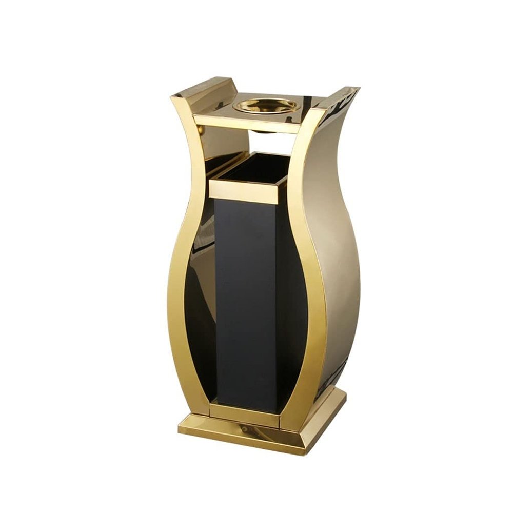Trash Can Fashion Trash Can 12L/3.1 Gallon Garbage Can with Ashtray Free Standing Garbage Bin Hands-Free Disposal Modern Styling Indoor/Outdoor use (Color : C)