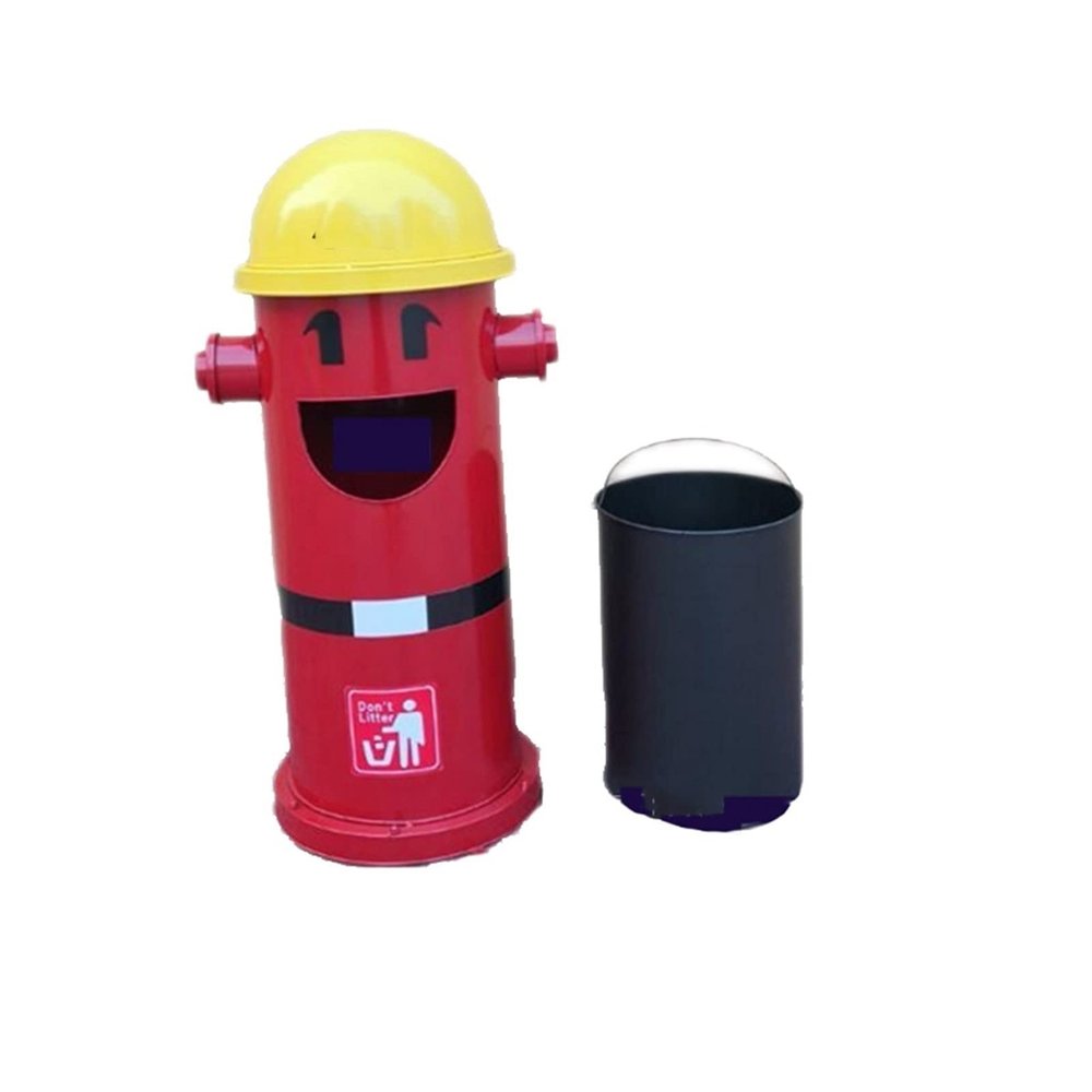 Trash Can Trash Can with Lid Cute Garbage Can 49L/12.9 Gallons Garbage Bin Suitable for School Mall Apartment Park Indoor/Outdoor use (Color : B)