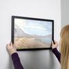 10x16 Frame Black Real Wood Picture Frame Width 0.75 Inches | Interior Frame Depth 0.5 Inches | Black Mid Century Photo Frame Complete with UV Acrylic, Foam Board Backing & Hanging Hardware view 2