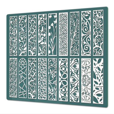 Concept Crystal HUGE Carving Board  Worktop saver  Glass Kitchen Board; MEASURES: SINGLE: 80 x 52 cm (31,5 x 20,47); DOUBLE: 40 x 52 cm (15,75 x 20,47); DD37 Vintage leaves and patterns Series