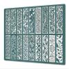 Concept Crystal HUGE Carving Board  Worktop saver  Glass Kitchen Board; MEASURES: SINGLE: 80 x 52 cm (31,5 x 20,47); DOUBLE: 40 x 52 cm (15,75 x 20,47); DD37 Vintage leaves and patterns Series view 1