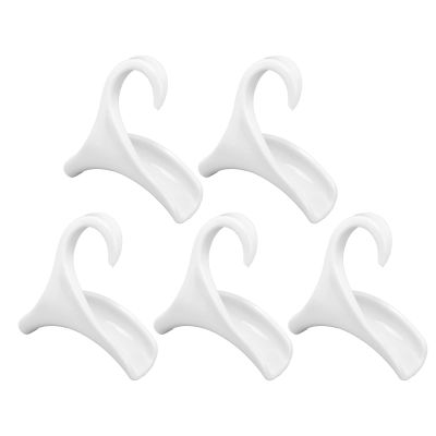 5pcs Purse Hanger Hooks, Hanging Handbag Organizer Closet Hangers for Ties, Scarfs, Belts, Handbags(White)