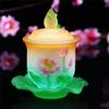 XIALON 11.5cm Buddha Lotus Water Supply Cup Glass Bowl Guanyin Holy Water Cup Buddhist Supplies view 3