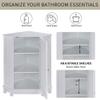 Merax Corner Cabinet White Bathroom Floor Storage with Adjustable Shelves for Kitchen, Living Room view 3