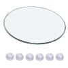 KDLKCT6 Round Tempered Glass Table Top, 50cm/55cm/58cm/60cm/68cm/70cm/78cm/80cm, Kitchen Dining Coffee Desk Cover, Polished Edge, Clear Plate Glass, Good Elasticity, Strong Hardness view 1