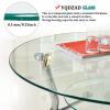 KDLKCT6 Round Tempered Glass Table Top, 50cm/55cm/58cm/60cm/68cm/70cm/78cm/80cm, Kitchen Dining Coffee Desk Cover, Polished Edge, Clear Plate Glass, Good Elasticity, Strong Hardness view 2