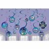 Amscan 9912581 - Kids Battle Royal Gamers Birthday Hanging Swirls Party Decorations - 6 Pack view 1