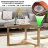 KDLKCT6 Tempered Glass Table Top 16 to 32 Inch 1/3" Thick, Round Clear Plate Glass, Polished Edge, Easy to Install, with Suction Cup, High Temperature Resistance - Dining Table Glass Table Top view 4