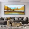100% Hand-Painted Original Oil Painting Wave Painting Textured Painting Room Decor Realism Painting Traditional Realistic Landscape Wall Art 96X48 Unframed view 4