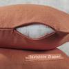 CASANEMA Solid Cushion Cover Super Soft & Cozy Home Dcor Throw Pillow Case Home for Chair Couch Bedroom & Livingroom Dcor Pillowcase with Invisible Zipper Set of 2 Pieces - Brick 22"x22" Each view 2