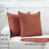 CASANEMA Solid Cushion Cover Super Soft & Cozy Home Dcor Throw Pillow Case Home for Chair Couch Bedroom & Livingroom Dcor Pillowcase with Invisible Zipper Set of 2 Pieces - Brick 22"x22" Each view 4
