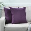 CASANEMA Solid Cushion Cover Super Soft & Cozy Home Dcor Throw Pillow Case Home for Chair Couch Bedroom & Livingroom Dcor Pillowcase with Invisible Zipper Set of 2 Pieces - Purple 18"x18" Each view 1