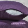 CASANEMA Solid Cushion Cover Super Soft & Cozy Home Dcor Throw Pillow Case Home for Chair Couch Bedroom & Livingroom Dcor Pillowcase with Invisible Zipper Set of 2 Pieces - Purple 18"x18" Each view 2