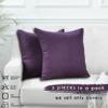 CASANEMA Solid Cushion Cover Super Soft & Cozy Home Dcor Throw Pillow Case Home for Chair Couch Bedroom & Livingroom Dcor Pillowcase with Invisible Zipper Set of 2 Pieces - Purple 18"x18" Each view 4