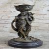 Art Deco Made by Lost Wax Sexy Girls Candle Holder Classic Bronze Artwork Figure view 3