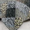 3 Piece Animal Print Bedspread Leopard Zebra Cheetah Printed Quilt Set Jungle Rustic Cabin Theme Bedding Reversible Black White Queen Size Coverlet for All Season (Queen, Black) view 4