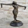 Demetre Chiparus Fan Dancer Bronze Sculpture Signed Art Deco D.H. Chiparus Sale view 1