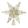 10-Light 6 Point Gold Capiz Star Tree Topper view 1