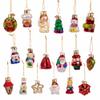 2-2.5-Inch Mini Christmas Shape Glass Ornaments, 18 Piece Set view 2