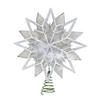 10-Light 8-Point White Glitter Capiz Star Tree Topper view 1