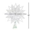 10-Light 8-Point White Glitter Capiz Star Tree Topper view 4