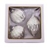 80MM Glitter and Silver Ball, Finial and Onion, 3 Piece Set view 1