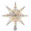 10-Light 15-Inch 8-Point Capiz Silver Star Tree Topper view 1