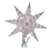 10-Light 15-Inch 8-Point Capiz Silver Star Tree Topper view 2
