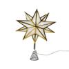 15-Inch 10-Point Warm White LED Gold Star Tree Topper view 1
