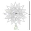 10-Light 8-Point Silver Glitter Capiz Star Tree Topper view 4