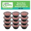 Meal Prep Containers 40oz Round Bowls with Lids, Disposable Food Storage Bento Box, Microwavable, Premium Bowl, Stir Fry, Ramen, Soup | Lunch Box | BPA Free | Freezer / Dishwasher Safe (Black, 100) view 4
