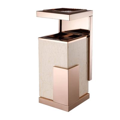 Cigarette Butt Receptacle Marble Trash Can Hotel Lobby Vertical Trash Bin Corridor Elevator Entrance Ash Bucket Stainless Steel Vertical Ashtray Outdoor Floor Stand Commercial Ashtray (Color : D)