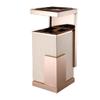 Cigarette Butt Receptacle Marble Trash Can Hotel Lobby Vertical Trash Bin Corridor Elevator Entrance Ash Bucket Stainless Steel Vertical Ashtray Outdoor Floor Stand Commercial Ashtray (Color : D) view 1